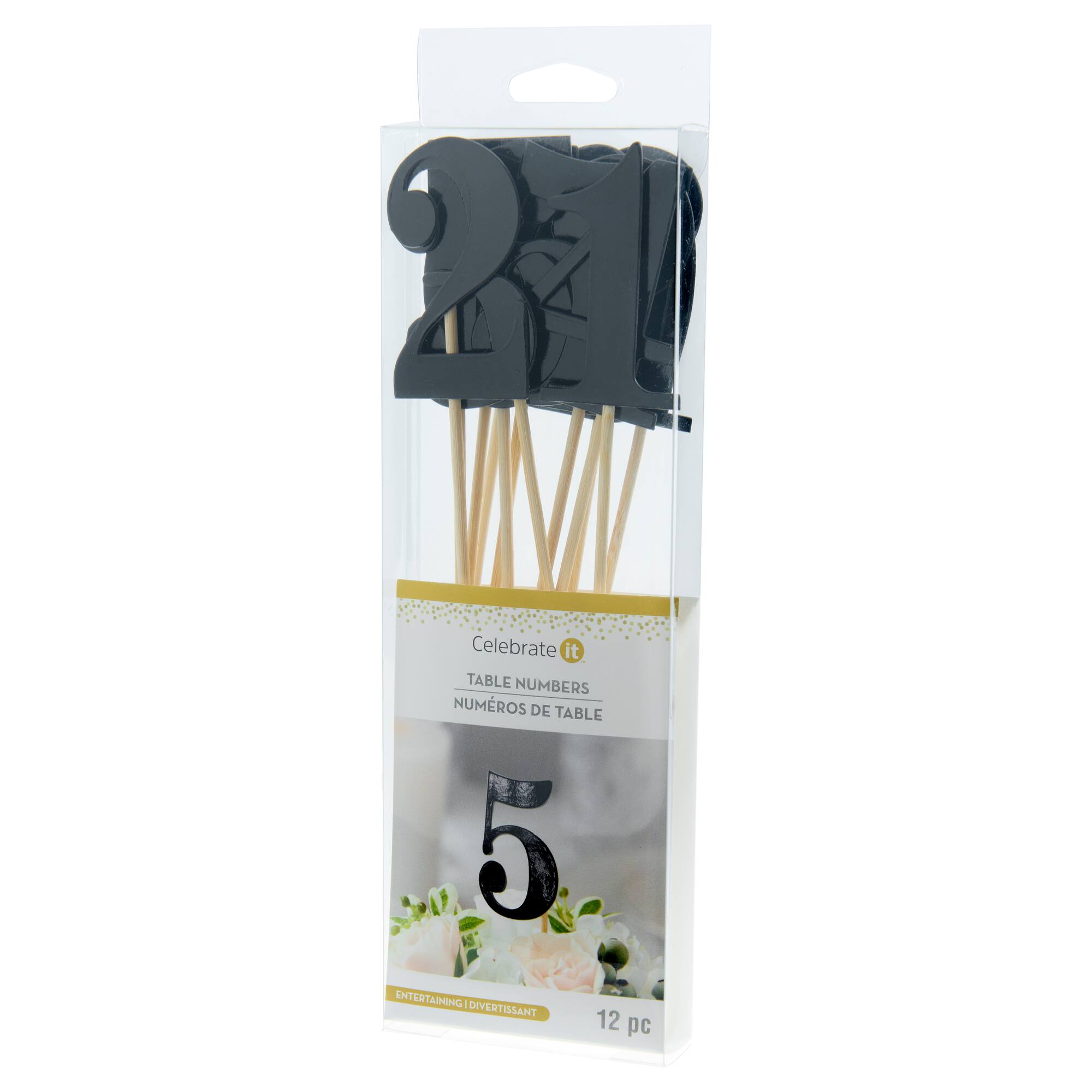 1-12 Black Table Numbers by Celebrate It™